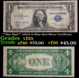 **Star Note** 1935A $1 Blue Seal Silver Certificate Grades vf+