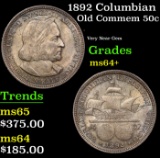 1892 Columbian Old Commem Half Dollar 50c Grades Choice+ Unc