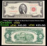**Star Note** 1953B $2 Red Seal United States Note Grades vf++