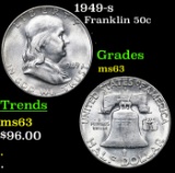 1949-s Franklin Half Dollar 50c Grades Select Unc