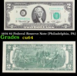 1976 $2 Federal Reserve Note (Philadelphia, PA) Grades Choice CU