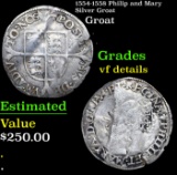 1554-1558 Philip and Mary Silver Groat Grades vf details