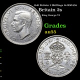 1941 Britain 2 Shillings 2s KM-855 Grades Choice AU