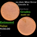 no date Lincoln Cent Mint Error 1c Grades Select Unc RD