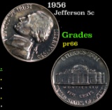 Proof 1956 Jefferson Nickel 5c Grades GEM+ Proof