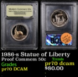 Proof 1986-s Statue of Liberty Modern Commem Half Dollar 50c Graded GEM++ Proof Deep Cameo By USCG