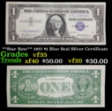 **Star Note** 1957 $1 Blue Seal Silver Certificate Grades vf++