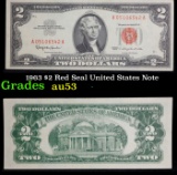 1963 $2 Red Seal United States Note Grades Select AU