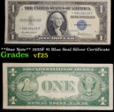 **Star Note** 1935F $1 Blue Seal Silver Certificate Grades vf+