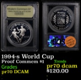 Proof 1994-s World Cup Modern Commem Dollar $1 Graded GEM++ Proof Deep Cameo By USCG