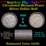 ***Auction Highlight***  First Financial Shotgun 1891 & 'S' Ends Mixed Morgan/Peace Silver dollar ro