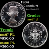 1964 Canada Dollar $1 Grades GEM++ PL