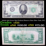 1934A $20 Green Seal Federal Reserve Note (New York, NY) Grades vf+