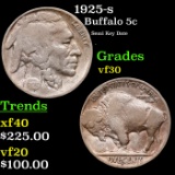 1925-s Buffalo Nickel 5c Grades vf++