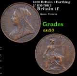 1899 Britain 1 Farthing 1f KM-788.2 Grades Select AU