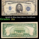 1934D $5 Blue Seal Silver Certificate Grades f+