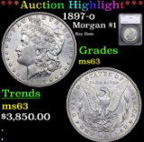 ***Auction Highlight*** 1897-o Morgan Dollar $1 Graded ms63 By SEGS (fc)