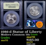 1986-d Statue of Liberty Modern Commem Half Dollar 50c Graded ms70, Perfection By USCG