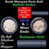 Buffalo Nickel Shotgun Roll in Old Bank Style 'Bell Telephone'  Wrapper 1919 & D Mint Ends.