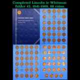 Completed Lincoln 1c Whitman folder #2, 1941-1969, 88 coins.