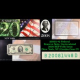 2003A $2 Federal Reserve Note, Uncirculated 2008 BEP Folio Issue (New York, NY) Grades Gem CU