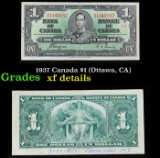 1937 Canada $1 (Ottawa, CA) Grades xf details