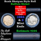 Buffalo Nickel Shotgun Roll in Old Bank Style 'Bell Telephone'  Wrapper 1924 & S Mint Ends.