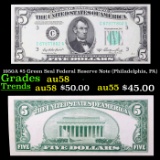 1950A $5 Green Seal Federal Reserve Note (Philadelphia, PA) Grades Choice AU/BU Slider