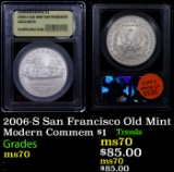 2006-S San Francisco Old Mint Modern Commem Dollar $1 Graded ms70, Perfection By USCG