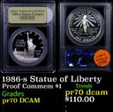 Proof 1986-s Statue of Liberty Modern Commem Dollar $1 Graded GEM++ Proof Deep Cameo By USCG