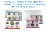 Group of 2 United States Mint Set in Original Government Packaging! From 1978-1979 with 24 Coins Ins