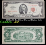 1963A $2 Red Seal United States Note Grades vf++