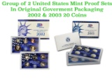 Group of 2 United States Mint Proof Sets 2002-2003 20 coins.