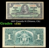 1937 Canada $1 (Ottawa, CA) Grades vf++