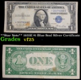 **Star Note** 1935E $1 Blue Seal Silver Certificate Grades vf+