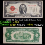 1928D $2 Red Seal United States Note Grades vf+