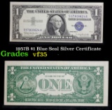 1957B $1 Blue Seal Silver Certificate Grades vf++