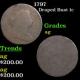1797 Draped Bust Large Cent 1c Grades ag