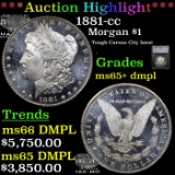 ***Auction Highlight*** 1881-cc Morgan Dollar $1 Graded ms65+ dmpl By SEGS (fc)
