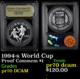 Proof 1994-s World Cup Modern Commem Dollar $1 Graded GEM++ Proof Deep Cameo By USCG