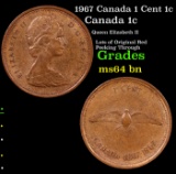 1967 Canada 1 Cent 1c Grades Choice Unc BN