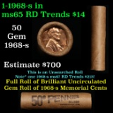Shotgun Lincoln 1c roll, 1968-s 50 pcs Brandt Wrapper