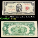 1953A $2 Red Seal United States Note Grades vf+