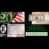 2003A $2 Federal Reserve Note, Uncirculated 2008 BEP Folio Issue (New York, NY) Grades Gem CU