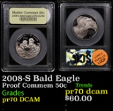 Proof 2008-S Bald Eagle Modern Commem Half Dollar 50c Graded GEM++ Proof Deep Cameo By USCG