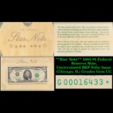 **Star Note** 1993 $5 Federal Reserve Note, Uncirculated BEP Folio Issue (Chicago, IL) Grades Gem CU