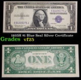 1935H $1 Blue Seal Silver Certificate Grades vf+