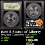 1986-d Statue of Liberty Modern Commem Half Dollar 50c Graded ms70, Perfection By USCG