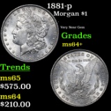 1881-p Morgan Dollar $1 Grades Choice+ Unc