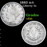 1883 n/c Liberty Nickel 5c Grades vf++